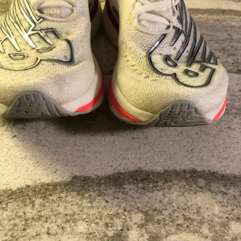 New Balance  Furl Cell Elite 3- Women's White and Pink FuelCell Athletic Shoes - Picture 5 of 8